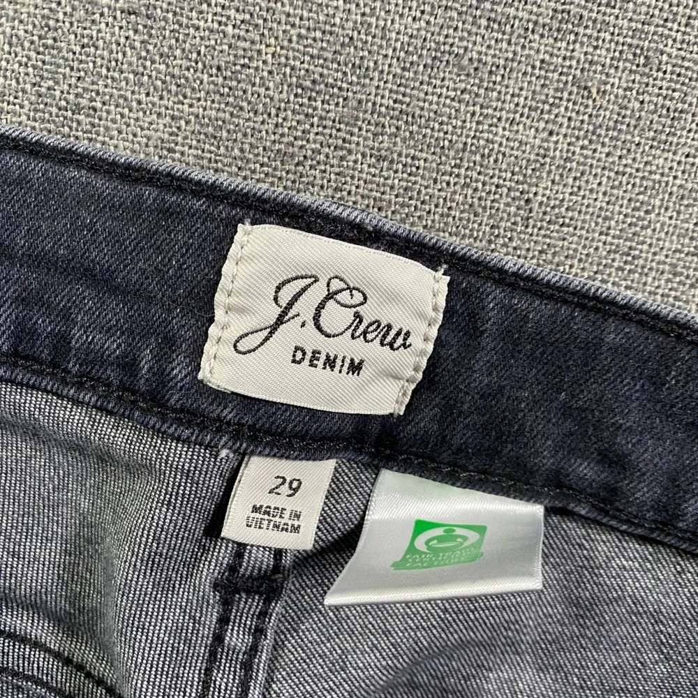 J. Crew Toothpick Jeans Women's Size 29 Black Wash Denim Slim‎ Fit